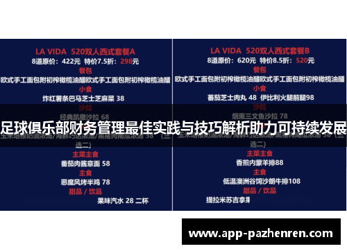 足球俱乐部财务管理最佳实践与技巧解析助力可持续发展